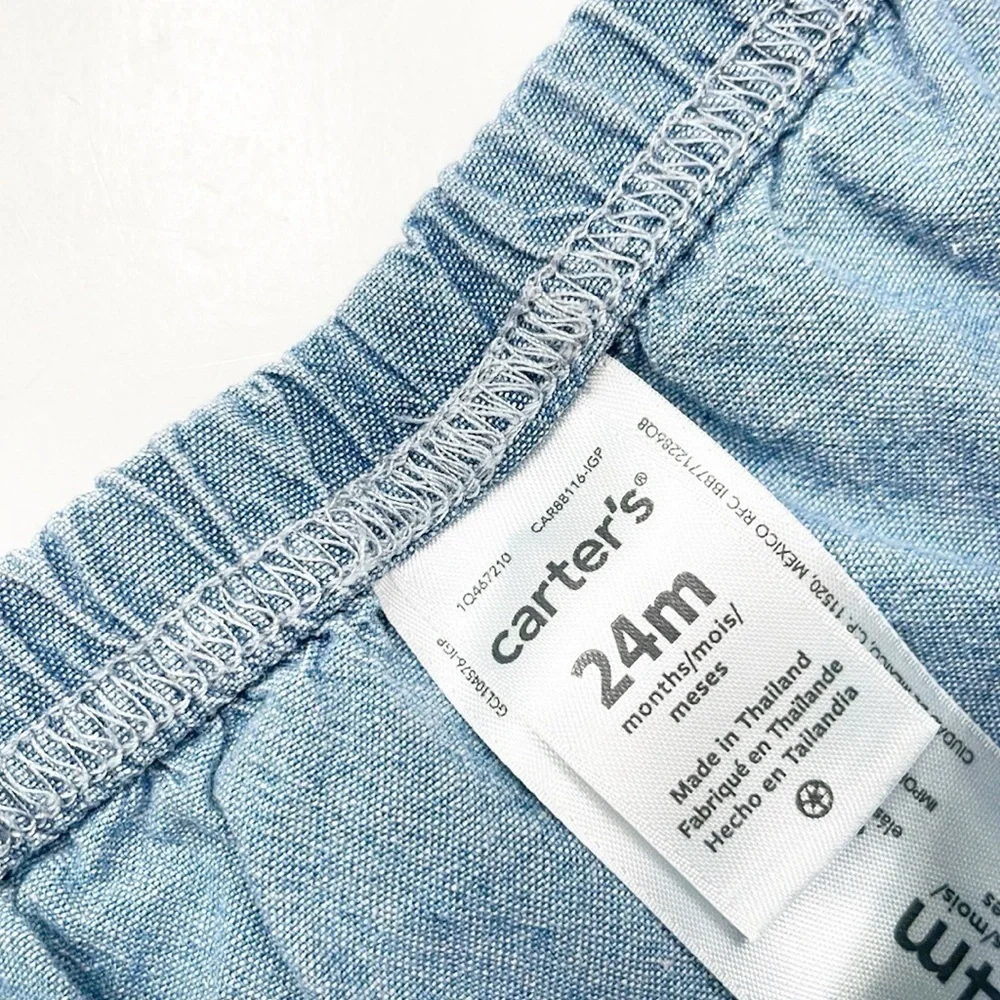 Carter's baby girls blue shorts